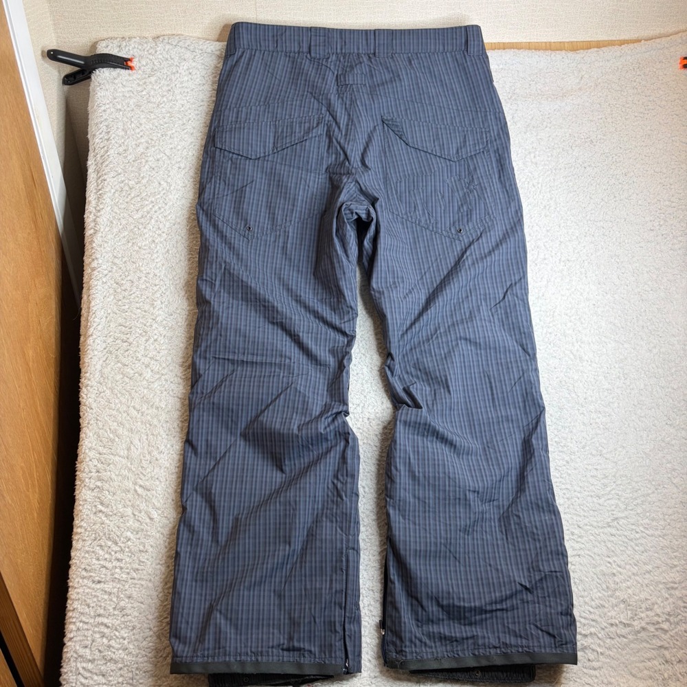 DC Shoes 10,000 Series Snowboard Pants Mens XL Grey Plaid Waterproof Snow Skii
